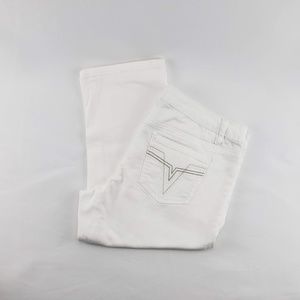 White Mid-Rise Summer Capris